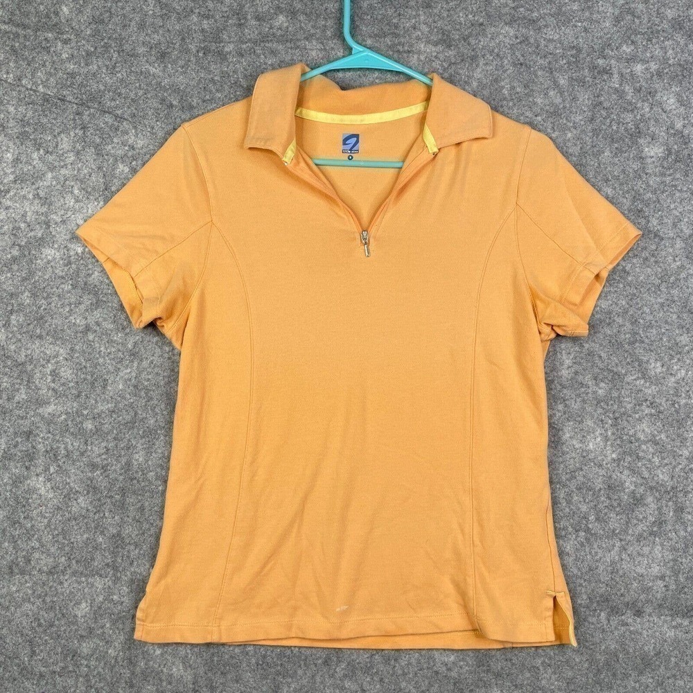 Title Nine 1/4 Zip Athletic Shirt Women's Small Stretch Short Sleeve Golf Polo